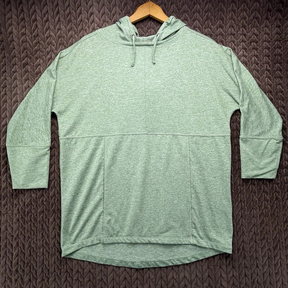 Patagonia Seabrook Hoodie Womens Medium Green Pullover Lightweight Stretch